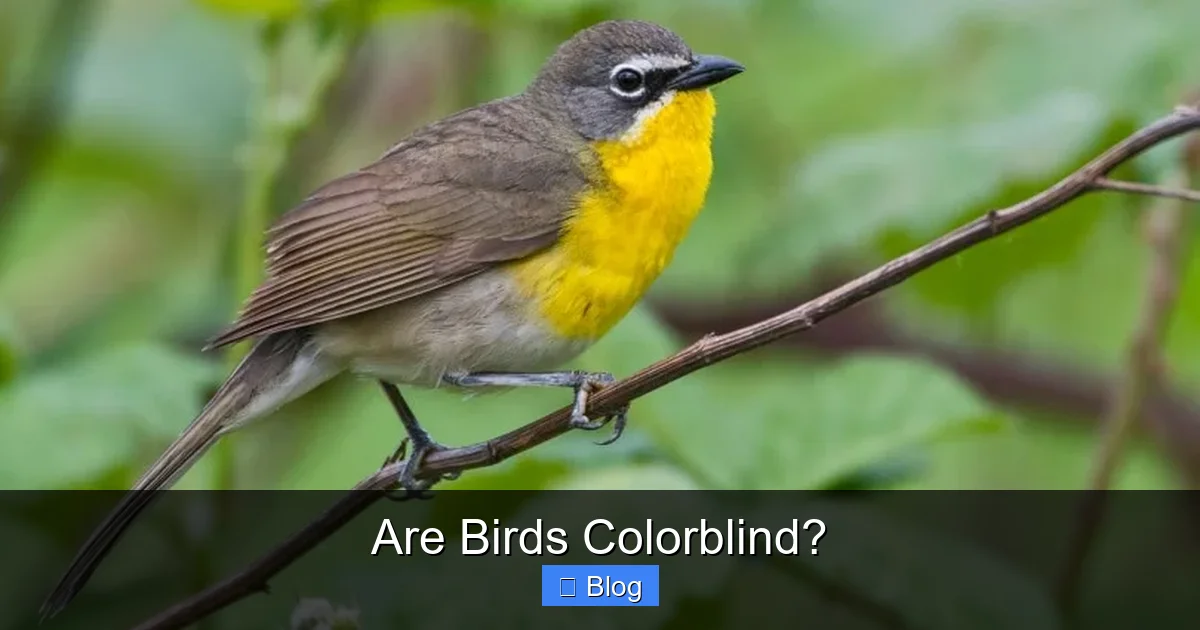 Are Birds Colorblind?