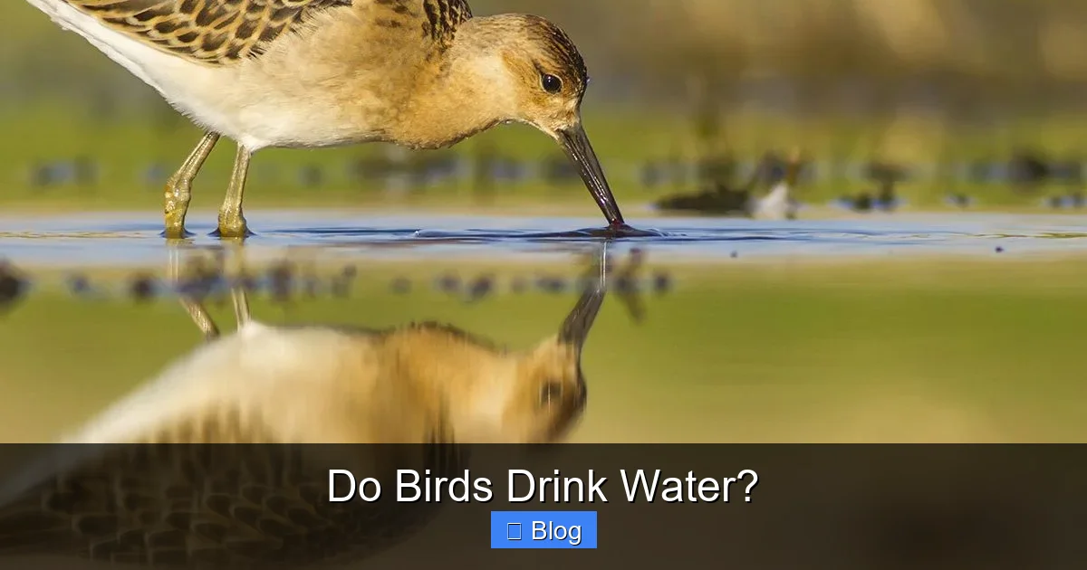Do Birds Drink Water?
