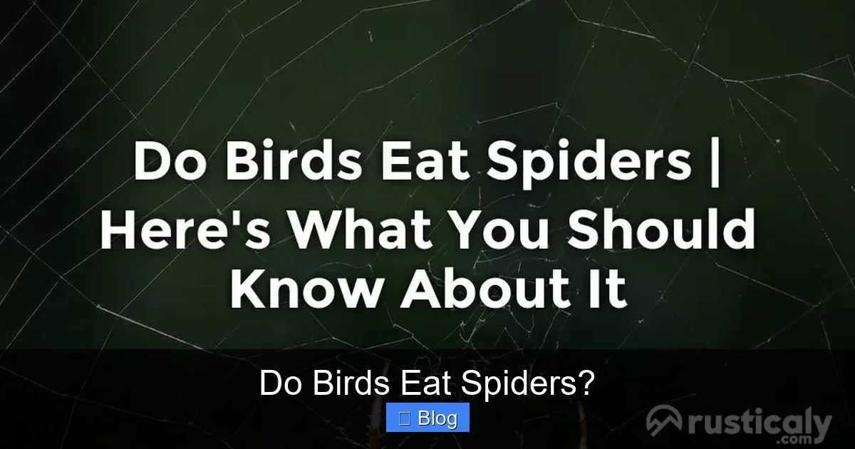 Do Birds Eat Spiders?