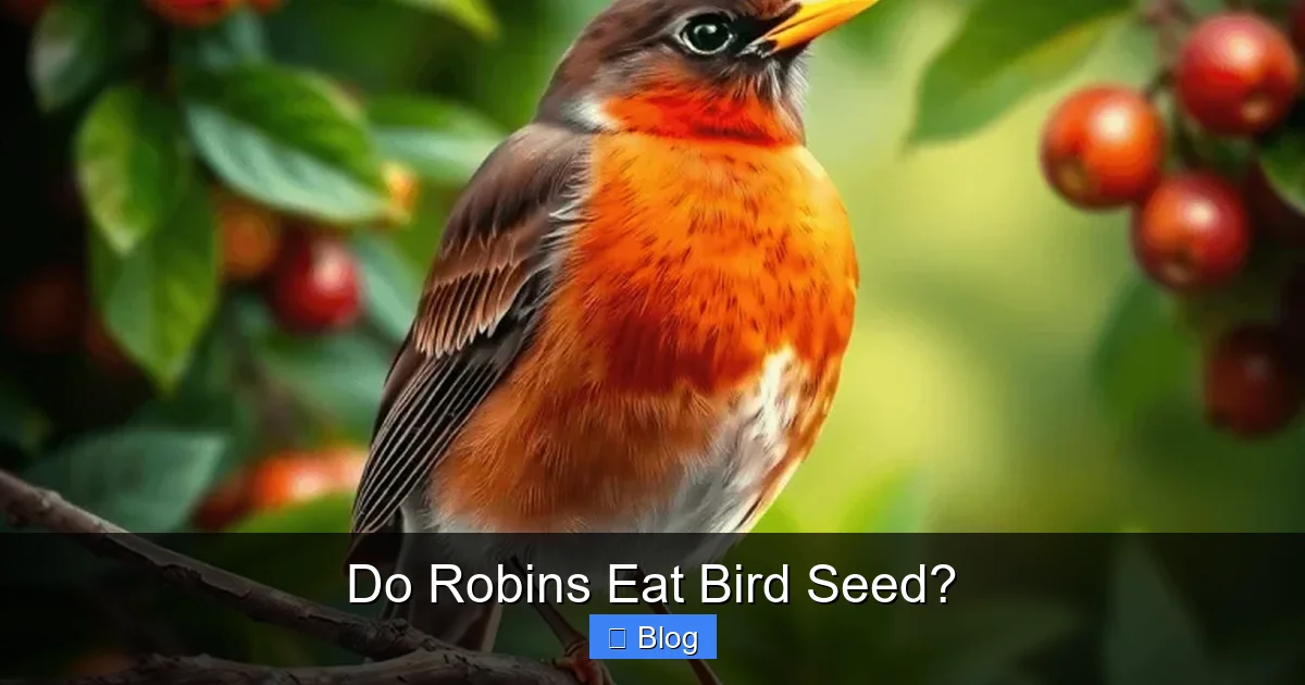 Do Robins Eat Bird Seed?