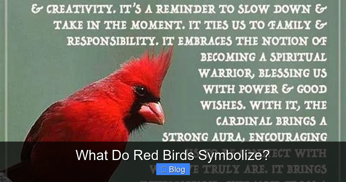 What Do Red Birds Symbolize?