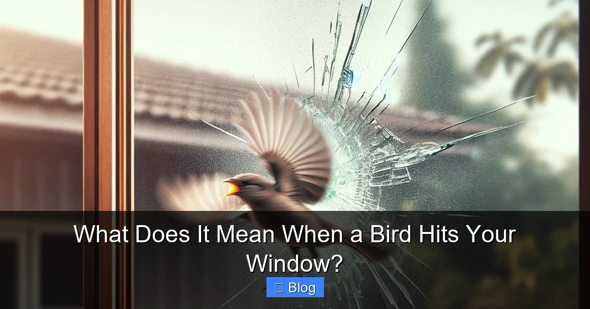 What Does It Mean When a Bird Hits Your Window?
