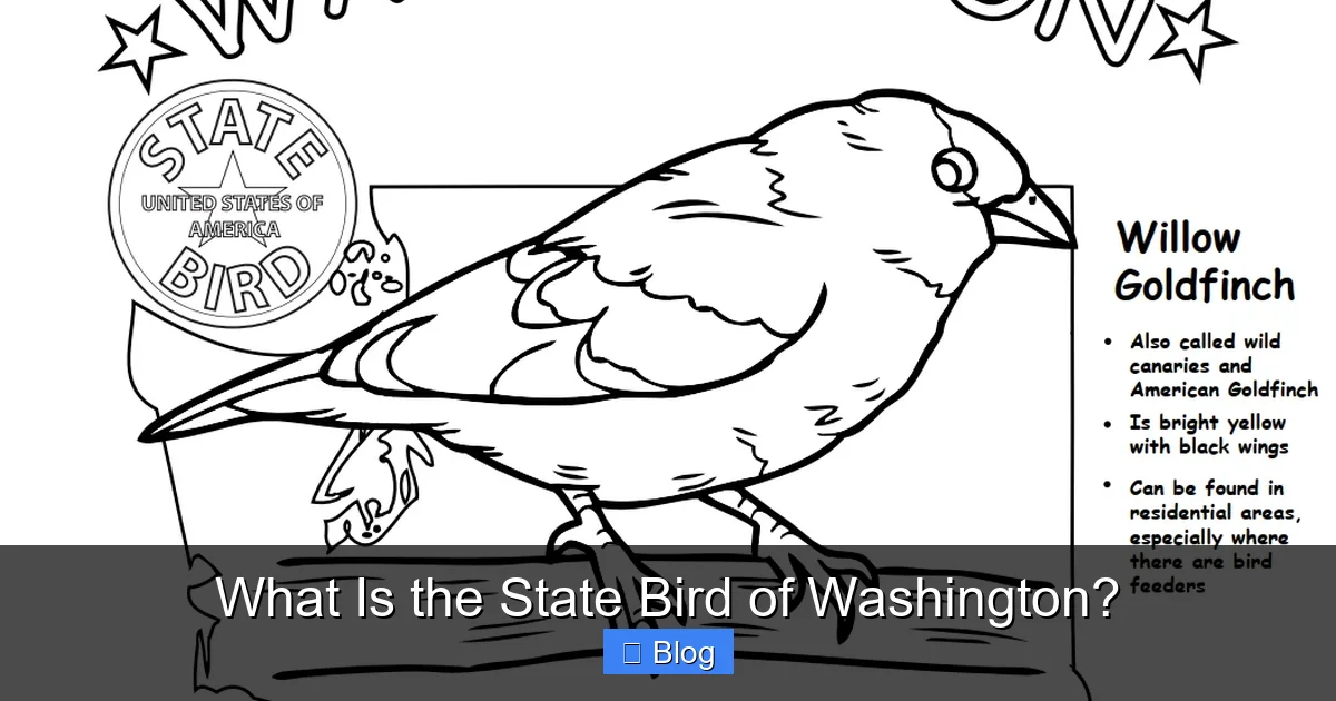What Is the State Bird of Washington?