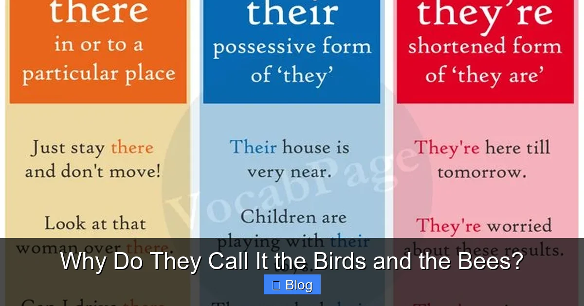 Why Do They Call It the Birds and the Bees?